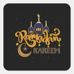 Sticker Carré Ramadan Kareem Moubarak Jeûner