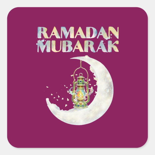 Sticker Carré Ramadan Moubarak (Devant)