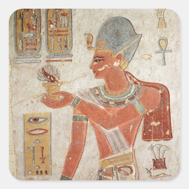 Sticker Carré Ramesses III en tenue de combat (Devant)