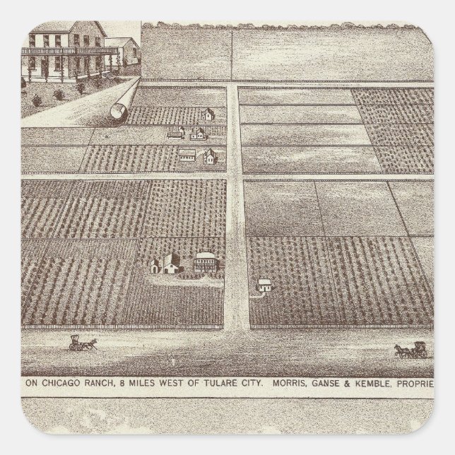 Sticker Carré ranch de Chicago, Kay (Devant)