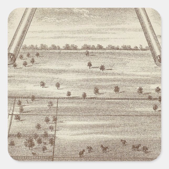 Sticker Carré Ranch Oakdale (Devant)