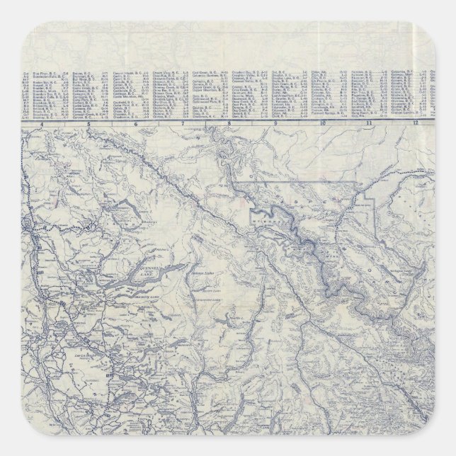 Sticker Carré Rand McNally Official 1925 Auto Trails Map 2 (Devant)