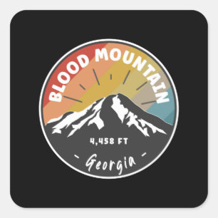 Sticker Carré Randonnée Blood Mountain Géorgie