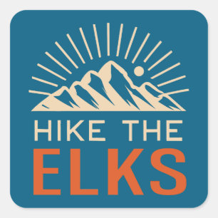 Sticker Carré Randonnée dans les Elk Mountains Sunburst