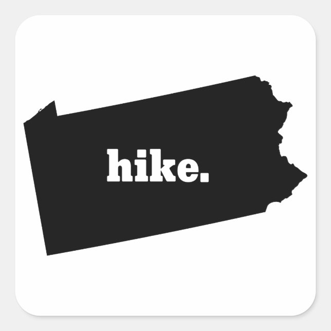 Sticker Carré Randonnée en Pennsylvanie (Devant)