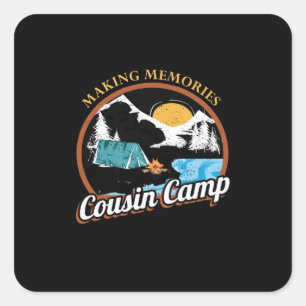 Sticker Carré Randonnée Memories Cousin Camp