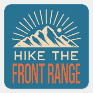 Sticker Carré Randonnée The Front Range Sunburst