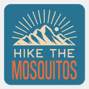 Sticker Carré Randonnée The Mosquito Range Colorado Sunburst