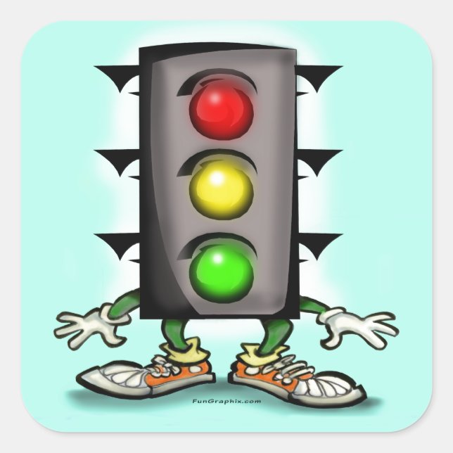 Sticker Carré Rapport Stoplight (Devant)