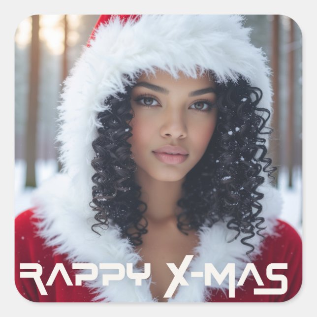 STICKER CARRÉ RAPPY X-MAS (Devant)