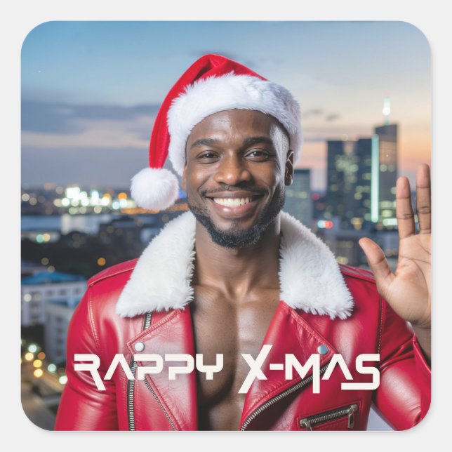 STICKER CARRÉ RAPPY X-MAS (Devant)
