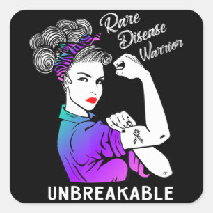 Sticker Carré Rare Disease Warrior