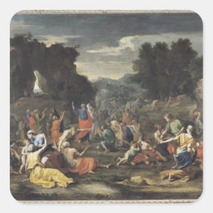 Sticker Carré Rassemblement de Manna, c.1637-9