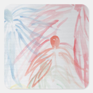 Sticker Carré Rassemblement des anges