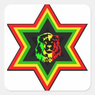 Sticker Carré Rasta juif
