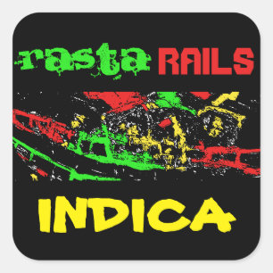 STICKER CARRÉ RASTA RAILS INDICA