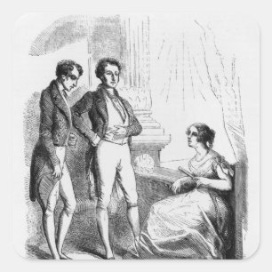 Sticker Carré Rastignac a présenté à Madame de Nucingen