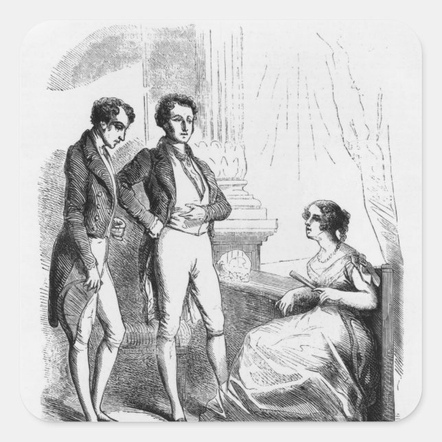 Sticker Carré Rastignac a présenté à Madame de Nucingen (Devant)