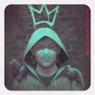 Sticker Carré Rat King