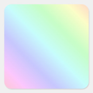 Sticker Carré Rayures de couleur arc-en-ciel pastel