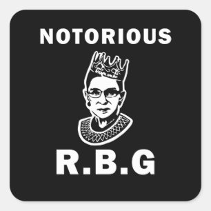Sticker Carré RBG - Conception féministe simple, audacieuse et i