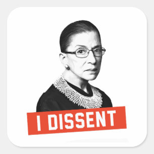 Sticker Carré RBG : J'ai envoyé un DI