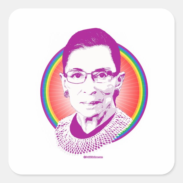 Sticker Carré RBG Rainbow Justice Purple (Devant)