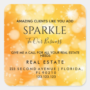 Sticker Carré Realer Open House Sparkle Pop par carte postale
