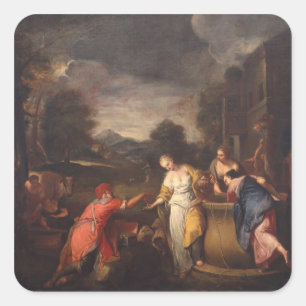 Sticker Carré Rebecca au puits