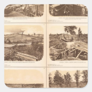 Sticker Carré Rebel lines, Atlanta, Ga