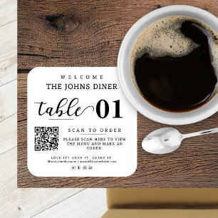 Sticker Carré Rechercher Un Menu, L'Aimer, L'Accrocher, Le Parta