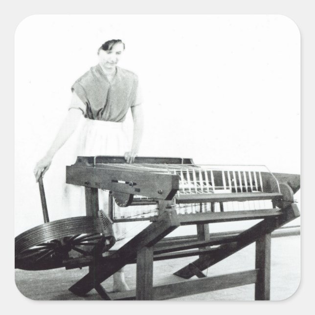 Sticker Carré Reconstruction de "Jenny tournante" de Hargreaves (Devant)