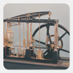 Sticker Carré Reconstruction de la machine à vapeur de James