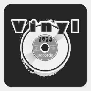 Sticker Carré Record VINYL 45 tr/min 1973