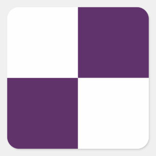 Sticker Carré Rectangles royales violettes et blanches