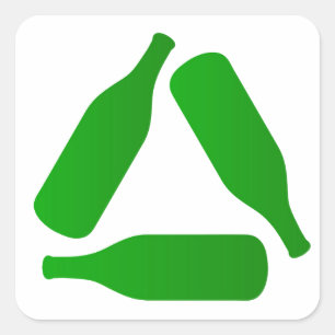 Sticker Carré Recycler les bouteilles