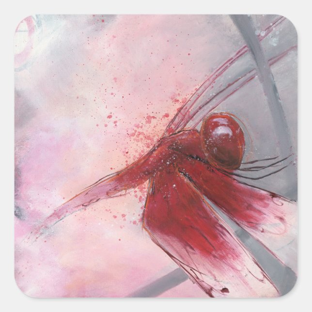 Sticker Carré Red Grasshawk (Devant)
