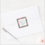 Sticker Carré Red & Green Preppy Christmas Trees Return Adresse<br><div class="desc">PreppyPrint.com - Célébrez Noël avec style! Ajoutez votre touche personnalisée ! Transférez aussi ce design sur les produits de votre choix ! Veuillez visiter mon magasin de créateurs,  PreppyPrint.com,  pour la coordination des articles.</div>