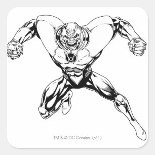 Sticker Carré Red Lanterne Corps - Rage Jump 3