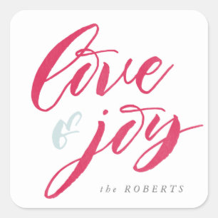 Sticker Carré Red Love and Joy Roundangles