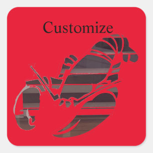 Sticker Carré Red Maine Lobsters Thunder_Cove
