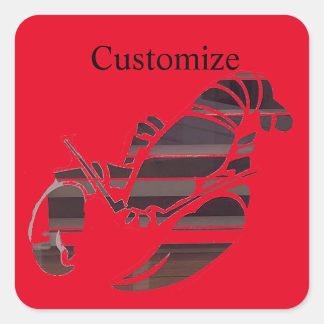 Sticker Carré Red Maine Lobsters Thunder_Cove (Devant)