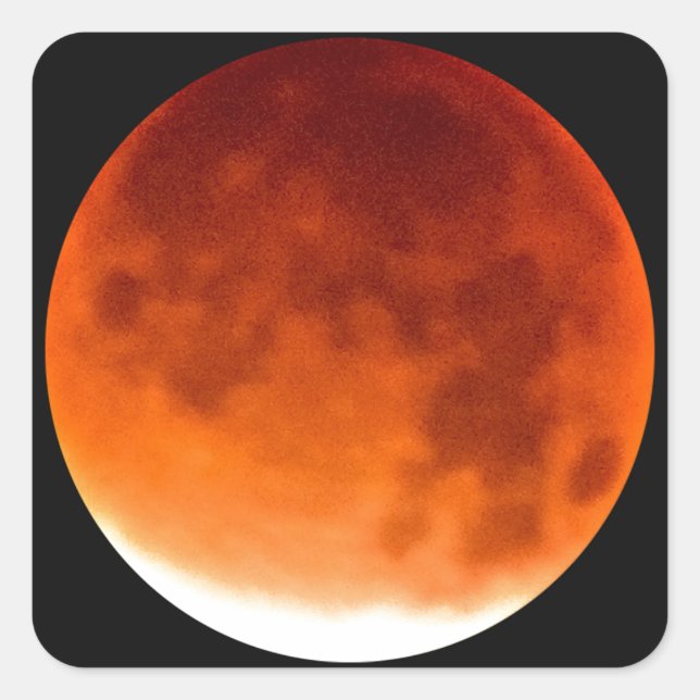 Sticker Carré Red Moon (Devant)