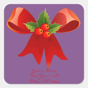 Sticker Carré Red Ribbon