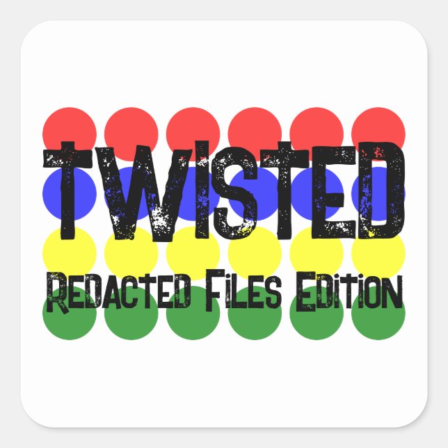 Sticker Carré Redacted Files Edition Twisted Government Series (Devant)