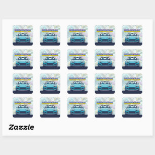 Sticker Carré Redline Bliss, un FR de revérification élevé