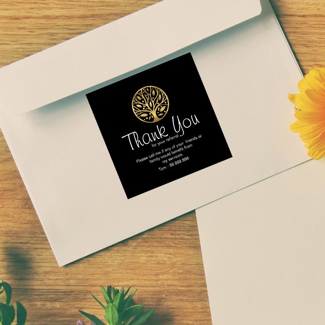 Sticker Carré Référence Merci immobilier Carré d'affaires Sti (Créateur téléchargé)