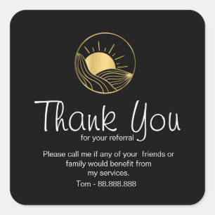 Sticker Carré Référence Merci immobilier Carré d'affaires Sti