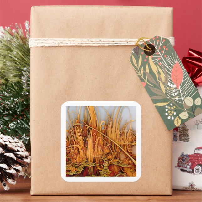 Sticker Carré Réflexions d'or (vacances)