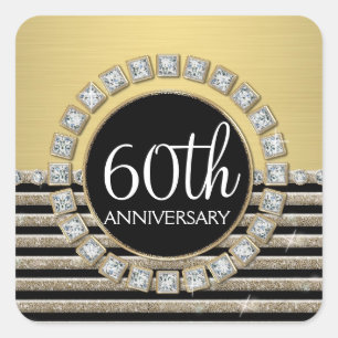 Sticker Carré Regard horizontal moderne de parties scintillantes